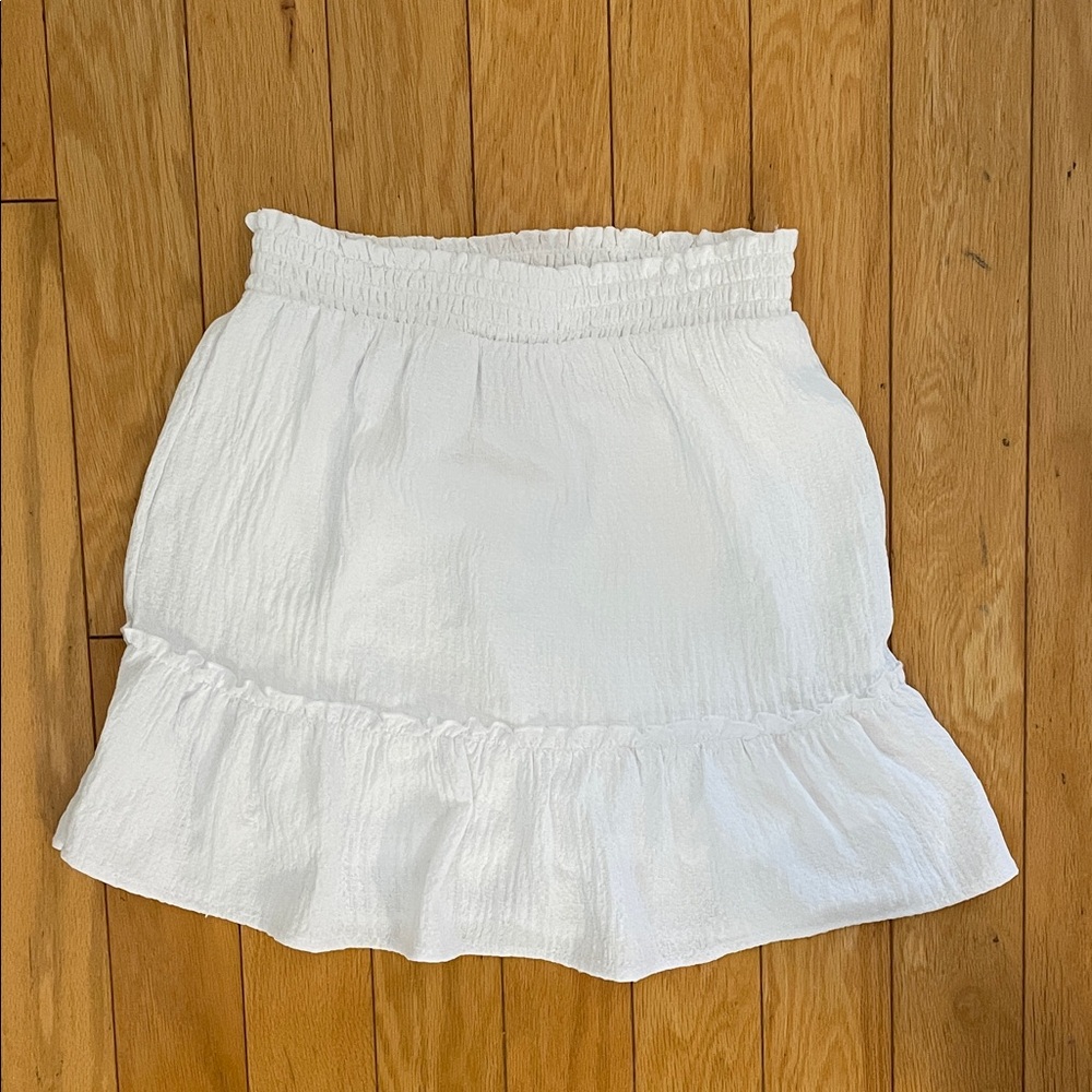 Art Class White Ruffled Mini Skirt girls 10/12